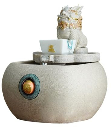Fontana da interni Feng Shui Fontana a cascata con flusso automatico Lucky Beast Prosperity Desktop, decorazione for casa e ufficio Home Fontana