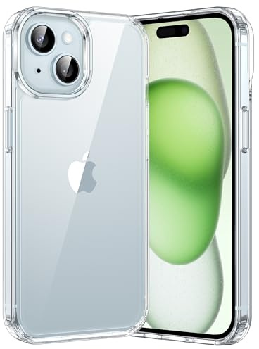 Opkiegrn Funda para iPhone 16e / 15/14 / 13, Protección Militar Respaldo AntiAmarillo Antiarañazos Respaldo Antigolpes Carcasa Bumper, Fina Transparente HD Clara PMMA Duro Respaldo Funda iPhone