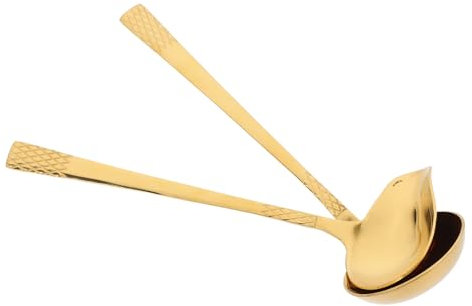 KICHOUSE 2piezas Cuchara De De Pato De Acero Inoxidable Para Servir Salsa Cuchara De Cocina Para Remover Salsa y Sopa Olla Utensilio Para Cocinar