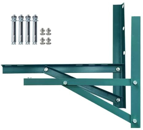 Support Mural, Support Mural Climatiseur Exterieur pour Condenseur 1-5P, Cornière Peinte, Capacité de 180 Kg, Kit D'installation(65.7cm/26in)