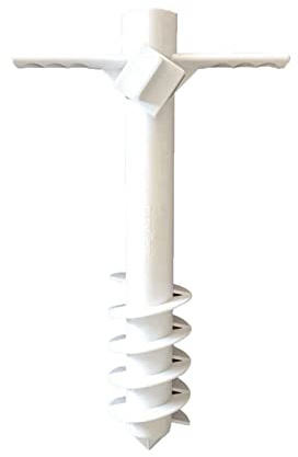 SkyPOOU Strandschirm, Sand, tragbar, robust, Regenschirm-Halter, Ständer, Outdoor-Regenausrüstung, Erdspieß