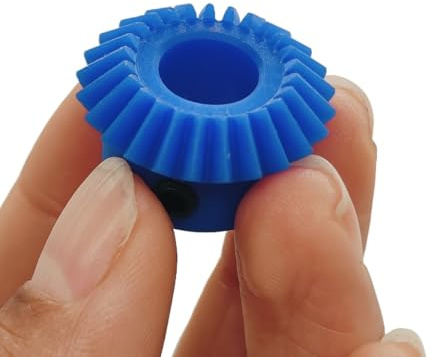 Thalawirefix 1 Stück 1,5 m 20 Zähne 90 Grad Winkel Kegelradgetriebe 1:1 Getriebe 1,5 Modul 20 Zähne blau Nylon konisches Kegelrad Gehrungsritzel Spindelritzel(10mm bore)