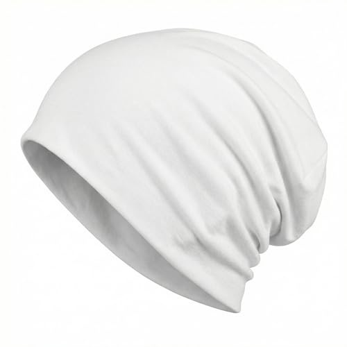 Djfkey Slouch Beanie Dünne leichte Baumwollmütze für Damen und Herren | Weiche ganzjährig nutzbare Kopfbedeckung für Alltag, Wanderungen, unter dem Helm und zum Schlafen