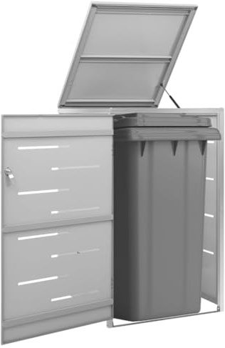 Abri pour Poubelle 69x77,5x112,5 cm INOX,Maison & Jardin,Produits ménagers,Accessoires pour conteneurs à déchets,Cache-conteneurs à déchets,149558
