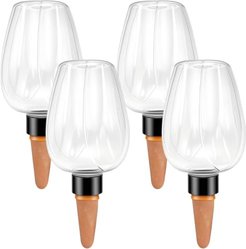 Dexpally Bolas De Riego, Juego De 4 para Riego Automático De Plantas, Esferas De Agua para Plantas, 350 Ml De Autorriego, Bola De Riego para El Riego Automático De Plantas De Interior Y Balcón