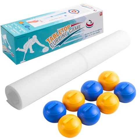 Juego De Curling De Mesa | 8 Juegos De Mesa Portátiles En Equipo | Juego De Curling De Mesa Para Niños | Fácil De Montar, Jugar Y Portátil | Juego Deportivo De Interior