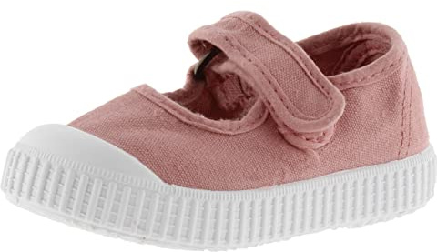 victoria Ballerine 1915 136605 | Tela Tinta Drec & Chiusura A Strappo & Punta Rinforzata per Bambini Unisex