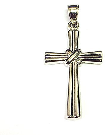 Kreuz-Anhänger Weißgold poliert