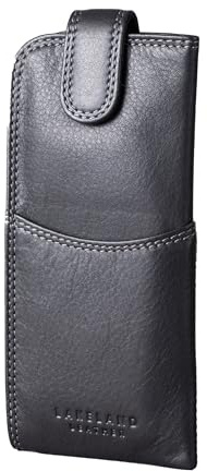 Real Leather Slim Glasses Case in black genuine leather spectacle pouch ladies mens…