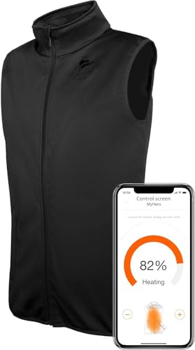 Vulpés Ganymed - Gilet riscaldabile Intelligente | Controllabile da Smartphone | Tecnologia Graphen | Progettato e sviluppato in Germania | Senza PowerBank (XL)
