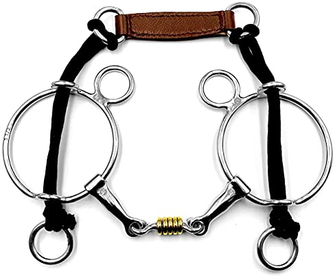 Dog Bone Roller Pacifier Curb Gag Horse Bit Snaffle with German Silver rollers (6)