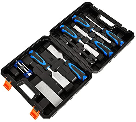 8Pc Wood Chisel Set Sharpening Stone Honing for Beginners DIY Woodworking Sculpting Whittling with Safety Cap