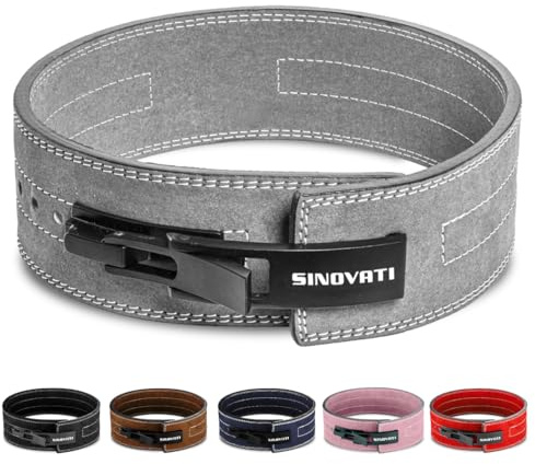 SINOVATI Premium Gewichthebergürtel KDK Gürtel aus Rindsleder mit Schnalle, Weightlifting Lever Belt für Fitness Powerlifting Krafttraining Bodybuilding, mit 8.5cm / 10cm Höhe, Frauen und Männer