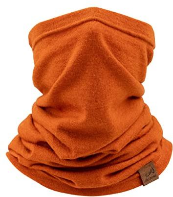 ACUSHLA Foulard multifonction 100 % laine mérinos pour homme et femme - Épaisseur moyenne - Écharpe tubulaire ou bandeau - Protection de qualité supérieure - Régulation de la température - Respirant -