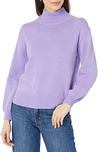 Amazon Essentials Women's Pull-Over Funnel Neck Cotton Jumper (Available in Plus Size)