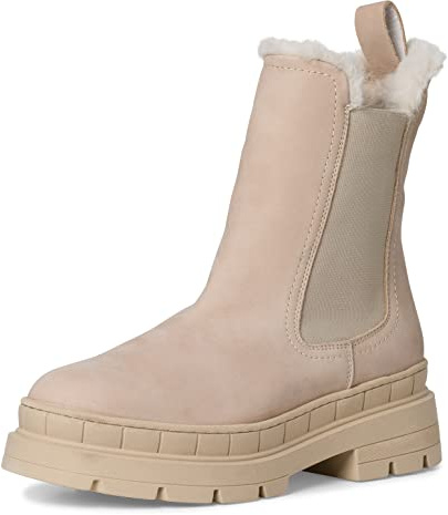 Tamaris Damen Boots Leder Blockabsatz Winter gefüttert