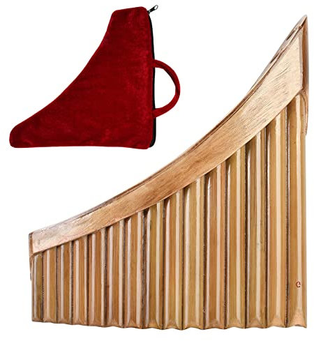 Eastuy 15 Pfeifen Panflöten,Panflöte G-Taste Panflöte Panflöte Panflöte | Traditionelles chinesisches Holzinstrument 440 Hz G4-G6 mit Tragetasche