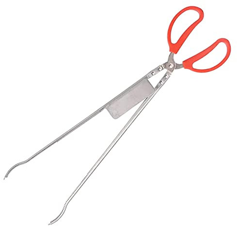 NAMOARLY Stainless Steel Crab Clip EEL Tong Multi-Function Anti-Slip Bent Tip Portable Fish Clamp Household Seafood Catching Tool for Outdoor Use