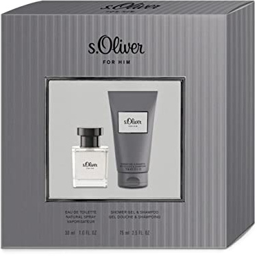 s.Oliver® For Him Geschenkset Eau de Toilette 30 ml + Duschgel 75 ml | s.Oliver® For Him Duftset Herren - Maskuline Duftkomposition für unvergessliche Momente und stilvolle Auftritte.