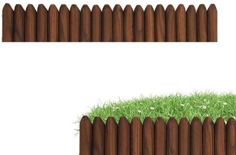 Bordure de jardin en bois, sans creusement, clôture de pelouse, clôture en bois, clôture pour , bordures de parterres de fleurs, bordure de parterre de fleurs