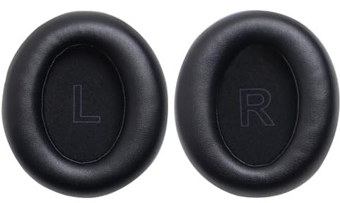 Cuscinetti Cuffie per Anker Soundcore Life Q30/Q35BT, Cuscini Auricolari di Ricambio in Pelle Proteica e Spugna, Schiuma Isolante dal Rumore e Maggiore Spessore(1 Paio, Nero)