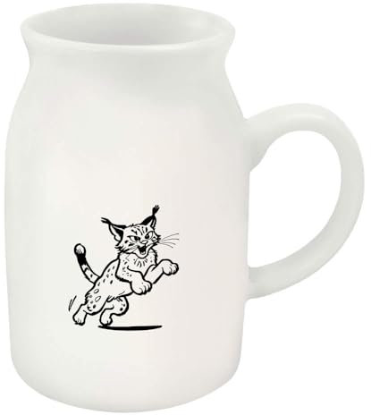 Azeeda 300ml 'Highland Lynx Cat' Ceramic Milk Jug (MJ00015322)