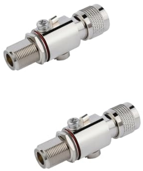 2stücke Koaxialer N Blitzschutz Überspannungsschutz Für WLAN LTE Und Amateurfunkantenne Professioneller Koaxial Protector Optimaler Schutz Vor Blitzeinschlägen