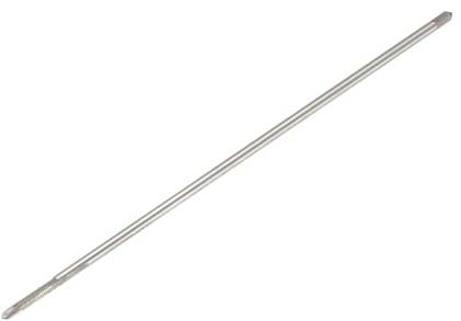 sourcing map Taraud à filetage métrique M3 x 0,5 H2 à pointe hélicoïdale, 150 mm extra long, tarauds de tarauds en acier rapide