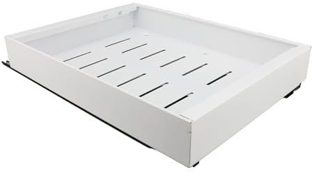 SIXRUN Carbon Stahl Auszugsschrank Organizer, Einstellbare Breite von 12,4 Bis 20,47 Zoll Ablagerungsschublade mit 3 Seitenschienen für die Küche