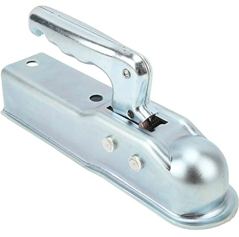 Bnineteenteam Acoplador de Remolque de Lengua Recta con Cabezal de Pelota de Enganche de 50 Mm, Capacidad de Carga de 3500 LB, Conector de Enganche Galvanizado de Acero Forjado para un Tubo