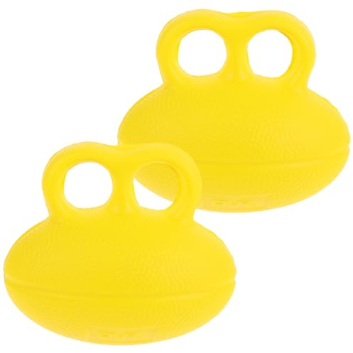 2 Stück Gelbe Latex Fingerübungsbälle für Handtraining und Griffkraft | Handgymnastik, Leicht Mitzunehmen, zur Entspannung bei Körperlicher und Beruflicher Anwendung
