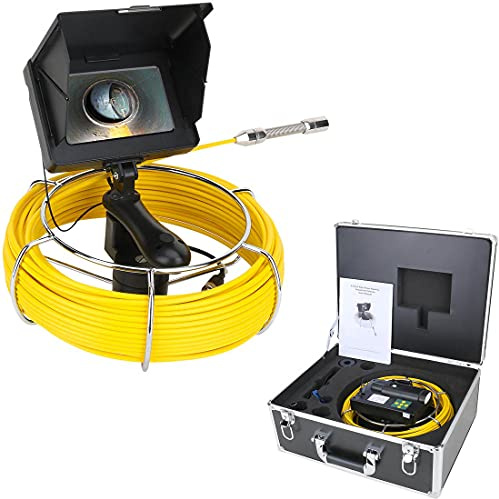 VGVSBG Endoscopio Industriale da 22 mm Schermo LCD da 5 Pollici Videocamera Portatile per ispezione fognature Ip68 Periscopio Impermeabile Sistema di telecamere per ispezione Tubi di Sca