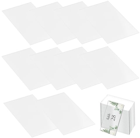 IMIKEYA Tarjetas De Lugar Acrílicas Transparentes Para Boda y Fiesta, 20 Piezas, Material Acrílico Seguro y Ligero, Tarjetas Nombres y Lugares Para Eventos Obsequios