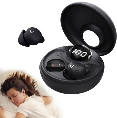 sunvito Mini Auriculares Inalámbricos para Dormir de Lado Bluetooth 5.3 | Mini auriculares inalámbricos con diseño invisible, ideales para dormir de lado sin presión ni molestias.