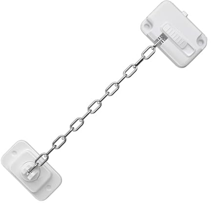 1 cadena de seguridad autoadhesiva for marco de ventana, herrajes ajustables.