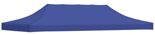 Teenpull Tetto per feste, 3 x 6 m, blu, resistente ai raggi UV, impermeabile, in poliestere Oxford 600D, come tetto di ricambio per gazebo pop-up, con protezione antipioggia per giardino, terrazza
