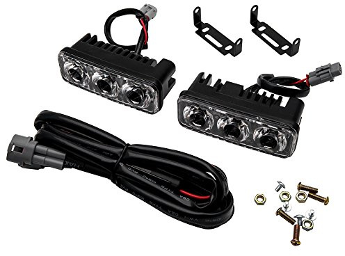 Daytime Running Light - MASO 2x 3 LED High Power Car White DRL Daytime Running Light Fog Lamp Waterproof 12V