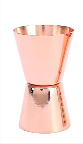 Jigger de cóctel, Vaso Medidor de Doble Espíritu, Efecto Pulido, Acero Inoxidable, 15 ml/30 ml Oro Rosa