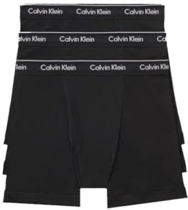 Calvin Klein Men's Cotton Classics 3-pack Boxer Brief, 3 Black, Medium