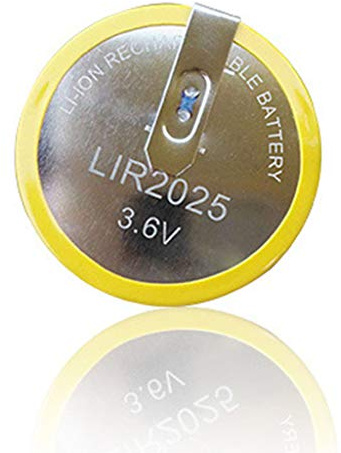 LLLucky LIR2025 Batería Recargable 3.6V Botón Remoto de la Cubierta de la Llave del Coche Batería