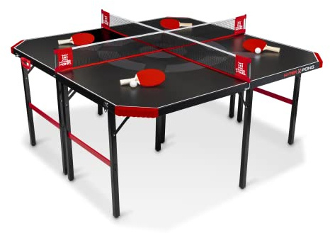 EastPoint Sports Hyper Pong 4-Way Table Tennis - Four Square Ping Pong Mashup Fun for The Whole Family