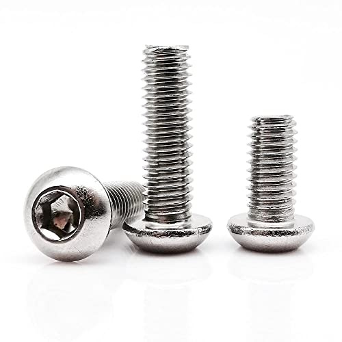 50PCS M1.6,4mm,304 Edelstahl-Sechskant-Hexagon-Buchse-Taste Rundkopfschraube Bolzen