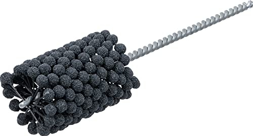 BGS 1255 | Outil de rodage | flexible | grain 120 | 46 - 48 mm | carbure de silicium (SiC) - Longueur : 200 mm - Longueur de la brosse : 72 mm - Max. 300 tr/min - Pour perceuse manuelle et