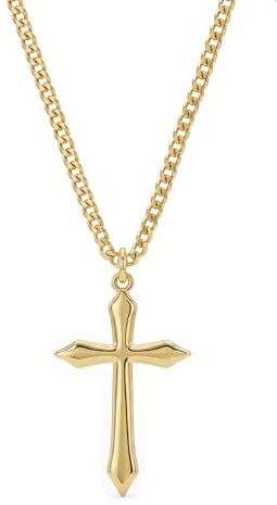 MTMY Gold Cross Necklace 14K Gold Plated Dainty Gold Cross Pendant Necklace for Women Delicate Necklace Jewelry (cross 2)