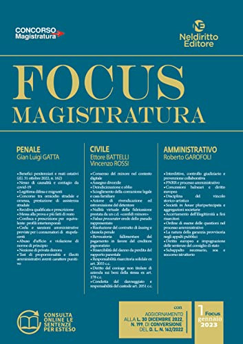 Focus magistratura. Concorso magistratura 2023: Penale, civile, amministrativo (Vol. 1)