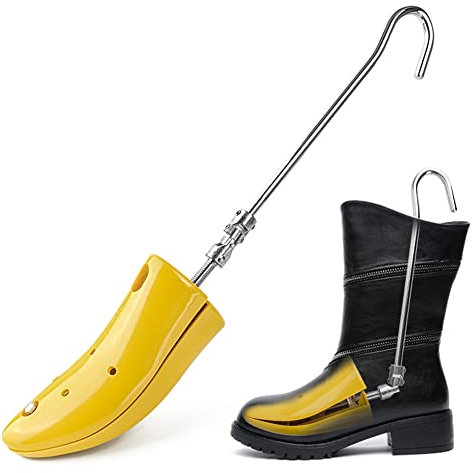 EHOTER 1 x Schuhspanner für dicke Füße, Dehnung, Arbeitsstiefel, Spann höhenverstellbar, Profi-Baum-Expander, höhere Spreizer, Damen/Herren, Sneaker, flache Schuhe, Wanderstiefel (M), gelb, Medium