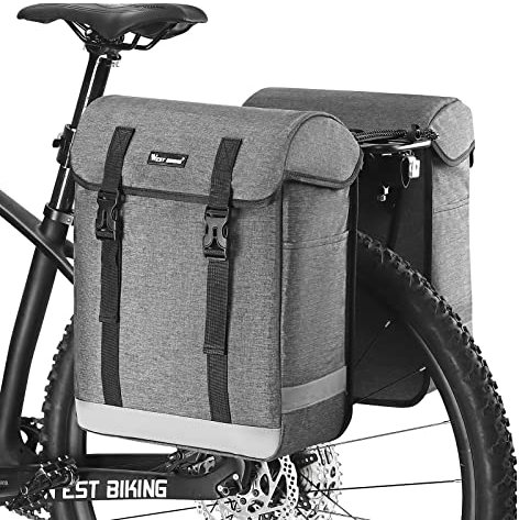 UBORSE Fahrradtasche für Gepäckträger Wasserdicht Doppelte Fahrrad Gepäckträgertasche 33L Fahrradtasche Rücksitz Seitentasche Fahrradaufbewahrung Satteltaschen für Rennrad Mountainbike