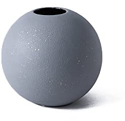 Kugelvase aus Keramik, Schwarze Kugelform, Blumentopf-Ornamente, Hochzeiten oder besondere Anlässe, Matte Vasen für Moderne Tischregale, Heimdekoration (Color : B)