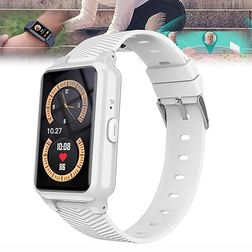 Reloj Inteligente GPS para Personas Mayores con Botón de Llamada de Emergencia SOS, Resistente Al Agua, Rastreador De Actividad Física para Alzheimer - Blanco