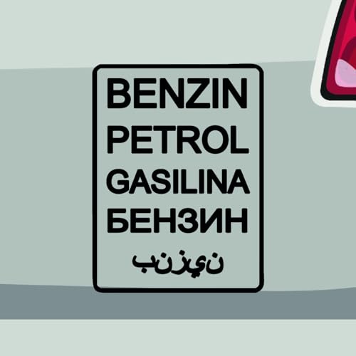 Stickerfreaks Benzin Text Aufkleber Offroad Sticker Gas Petrol Tank Auto Bike Decal Vinyl SUV Aufkleber Größe: 12x9cm (M) | Farbe: 31-rot | Offroad Sticker Kleber Deko Tuning Spruch